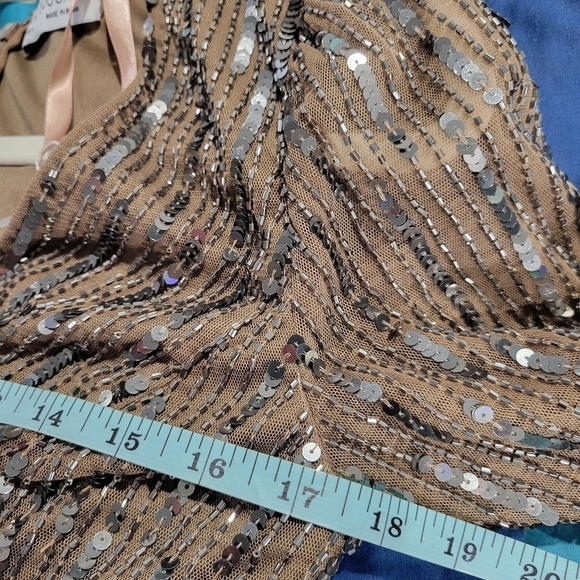 Mac Duggal Sequin Long Sleeve Cocktail Dress NWT - Picture 8 of 9